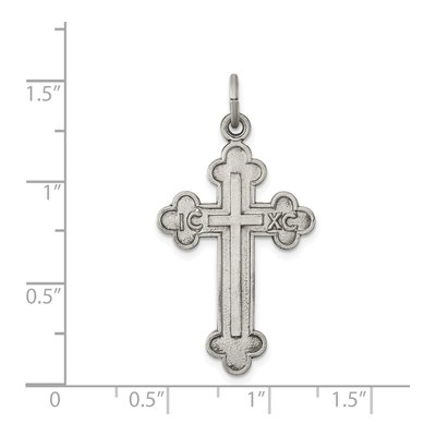 Sterling Silver Antiqued Latin Cross Pendant – view 4