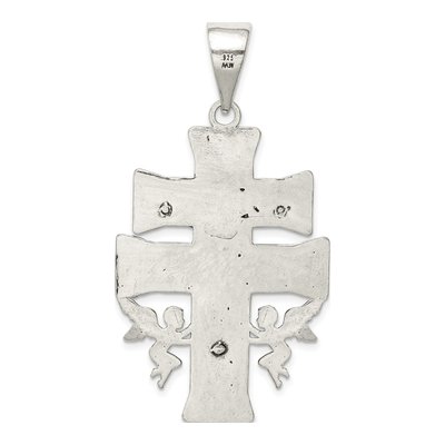 Sterling Silver Antiqued Caravaca Crucifix Pendant – view 5