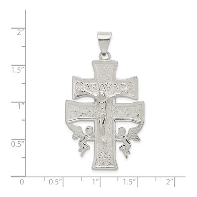 Sterling Silver Caravaca INRI Crucifix Pendant – view 4