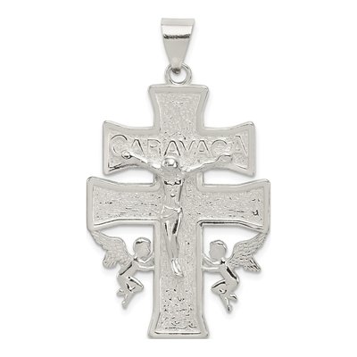 Sterling Silver Caravaca INRI Crucifix Pendant