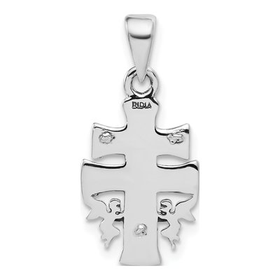 Sterling Silver Mini INRI Crucifix Pendant – view 5