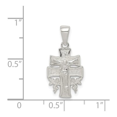 Sterling Silver Mini INRI Crucifix Pendant – view 4