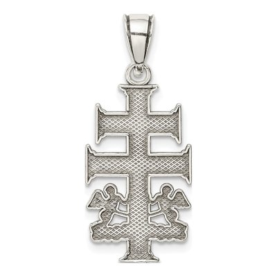 Sterling Silver Caravaca Cross Crucifix Pendant – view 4