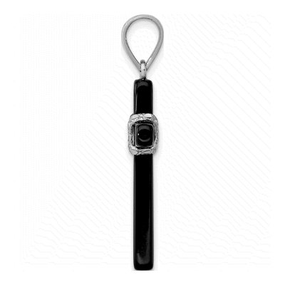 Sterling Silver Onyx Cross Pendant – view 3