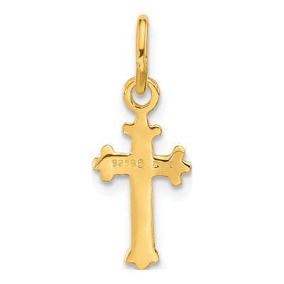Gold-Plated Sterling Silver Small Cross Pendant – view 3