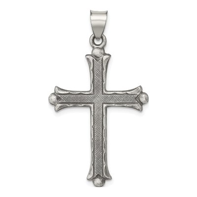 Sterling Silver Antiqued Latin Cross Pendant