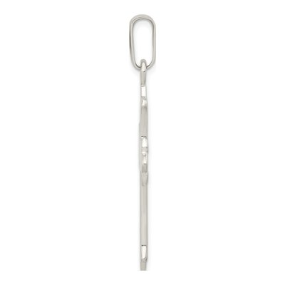 Sterling Silver Textured Cross Pendant – view 3