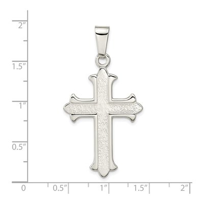 Sterling Silver Textured Cross Pendant – view 5