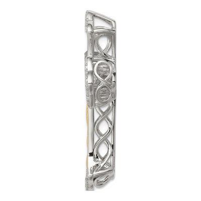 Sterling Silver CZ Cross Pendant – view 3