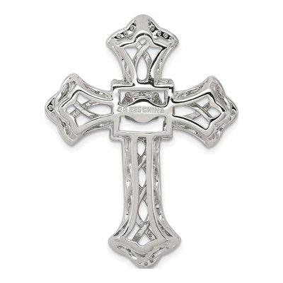 Sterling Silver CZ Cross Pendant – view 4