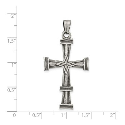Sterling Silver Antiqued Latin Cross Pendant – view 3