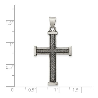 Sterling Silver Antiqued Latin Cross Pendant – view 4
