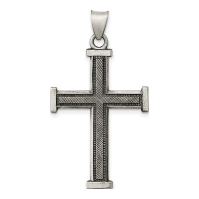 Sterling Silver Antiqued Latin Cross Pendant