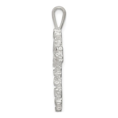 Sterling Silver Diamond-Cut Cross Pendant – view 3