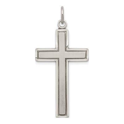 Sterling Silver Antiqued Cross Pendant