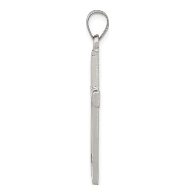 Sterling Silver Textured Latin Cross Pendant – view 3