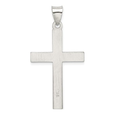 Sterling Silver Textured Latin Cross Pendant – view 5