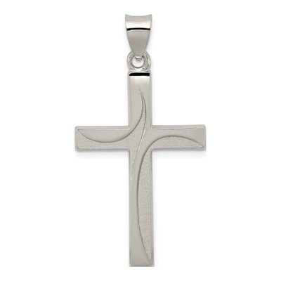 Sterling Silver Textured Latin Cross Pendant