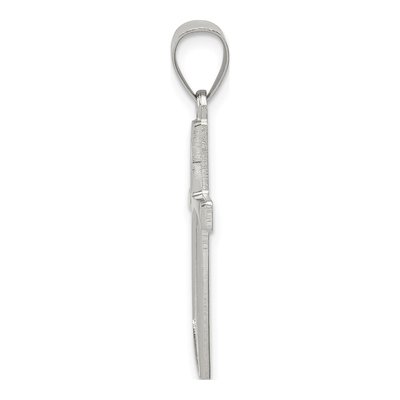 Sterling Silver Textured Latin Cross Pendant – view 3