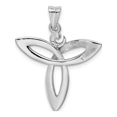 Sterling Silver Trinity Celtic Pendant – view 4