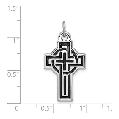 Sterling Silver Black Cross Pendant – view 5