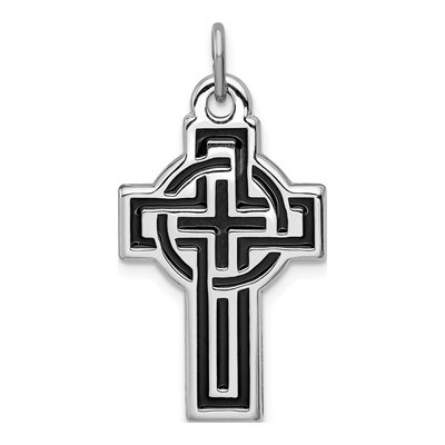 Sterling Silver Black Cross Pendant
