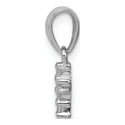 Sterling Silver CZ Cross Pendant – view 3