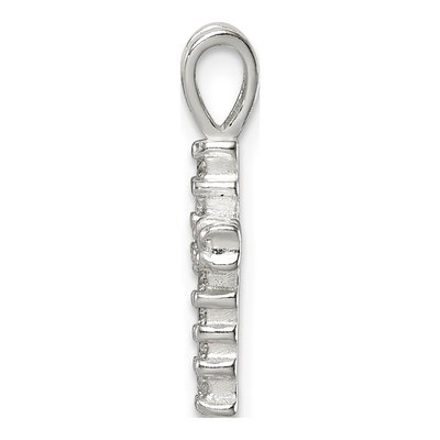 Sterling Silver CZ Cross Pendant – view 3