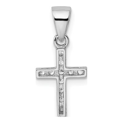 Sterling Silver CZ Cross Pendant – view 4