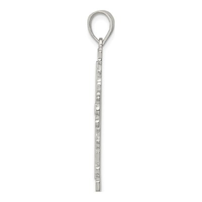 Sterling Silver Outlined Cross Pendant – view 3