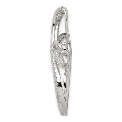 Sterling Silver CZ Cross Slide Pendant – view 3