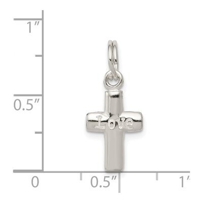 Sterling Silver LOVE Cross Pendant – view 4