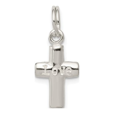 Sterling Silver LOVE Cross Pendant