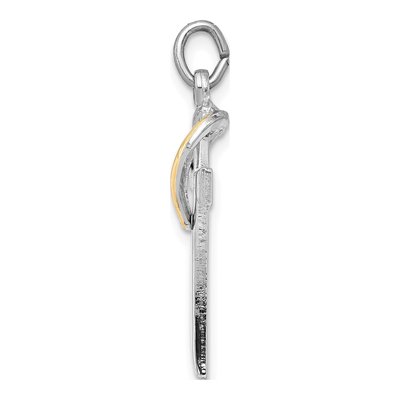 Sterling Silver Cross Heart Pendant – view 3