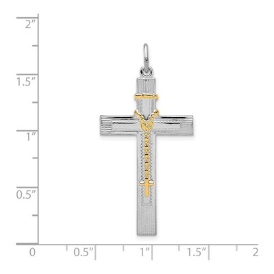 Sterling Silver Rosary Cross Pendant – view 5