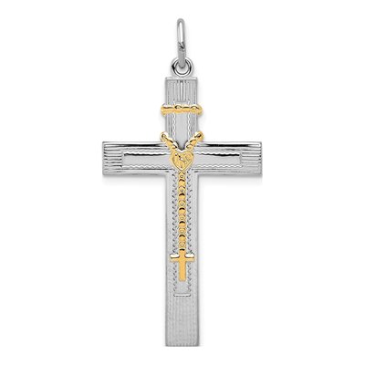 Sterling Silver Rosary Cross Pendant