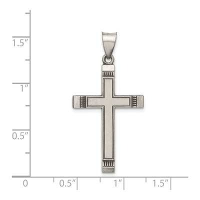 Sterling Silver Antiqued Latin Cross Pendant – view 4