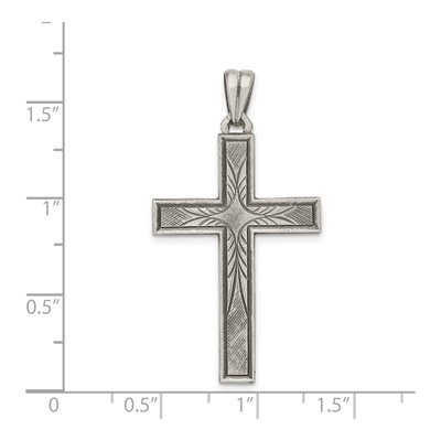 Sterling Silver Antiqued Latin Cross Pendant – view 4