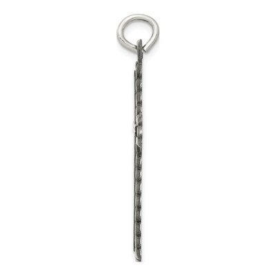 Sterling Silver Antiqued Textured Latin Cross Pendant – view 3
