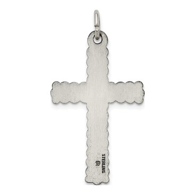 Sterling Silver Antiqued Textured Latin Cross Pendant – view 5