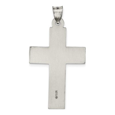 Sterling Silver Antiqued Latin Cross Pendant – view 5