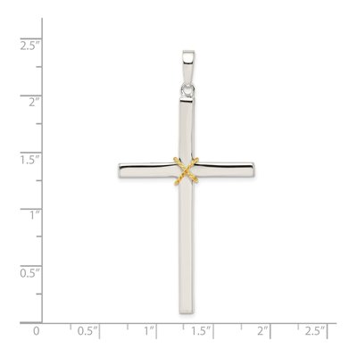 Sterling Silver Rope Crucifix Pendant – view 4
