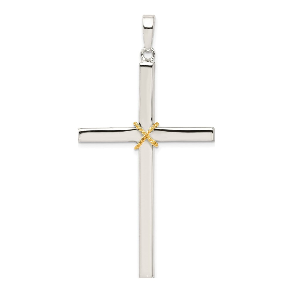 Sterling Silver Rope Crucifix Pendant