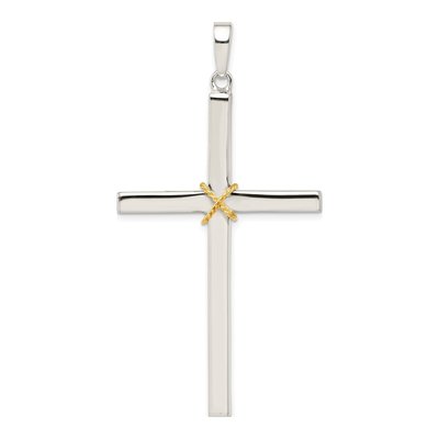 Sterling Silver Rope Crucifix Pendant