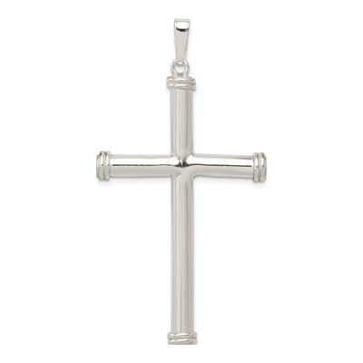 Sterling Silver Hollow Cross Pendant