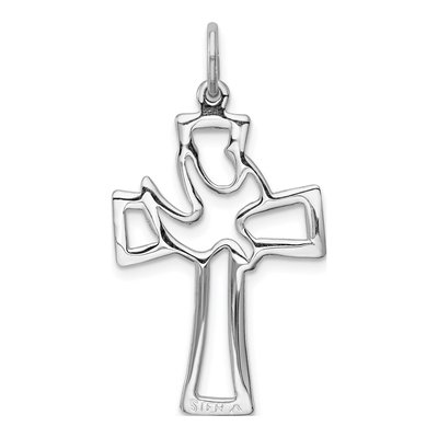Sterling Silver Dove Cross Pendant – view 4
