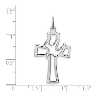 Sterling Silver Dove Cross Pendant – view 5