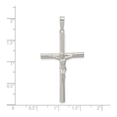 Sterling Silver Hollow Crucifix Pendant – view 4