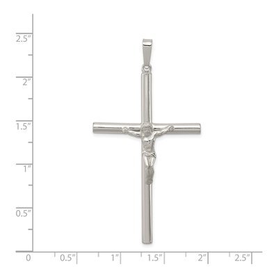 Sterling Silver Hollow Crucifix Pendant – view 4