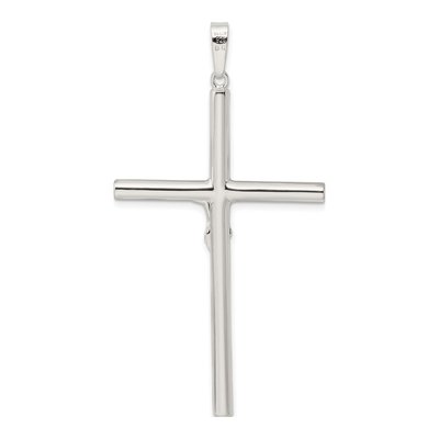 Sterling Silver Hollow Crucifix Pendant – view 5